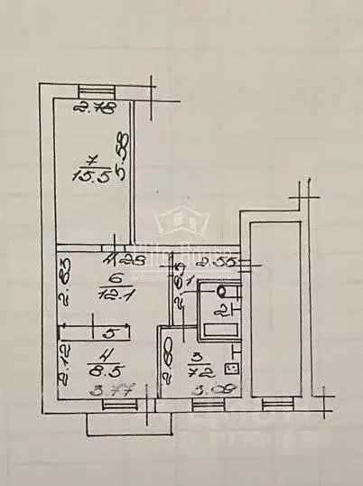 3-к кв. Калужская область, Калуга ул. Суворова, 144 (53.2 м) - Фото 2