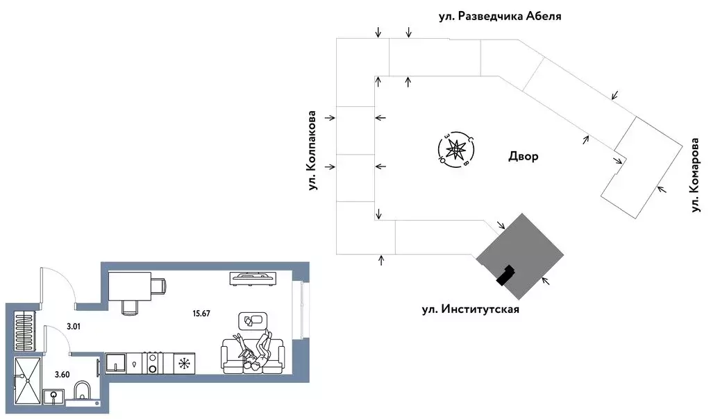 Квартира-студия: Мытищи, ЖК Страна.Парковая (22.28 м) - Фото 0