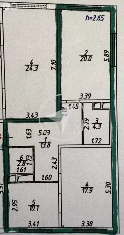 2-комнатная квартира: Москва, Боровское шоссе, 2Ак1 (69 м) - Фото 2