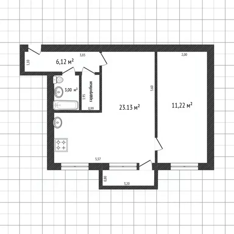 2-к кв. Ульяновская область, Ульяновск ул. Доватора, 9 (43.5 м) - Фото 2
