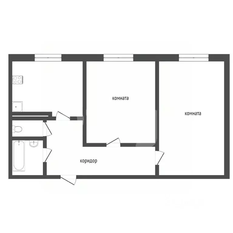 2-к кв. Ханты-Мансийский АО, Сургут ул. Маяковского, 49 (45.7 м) - Фото 0