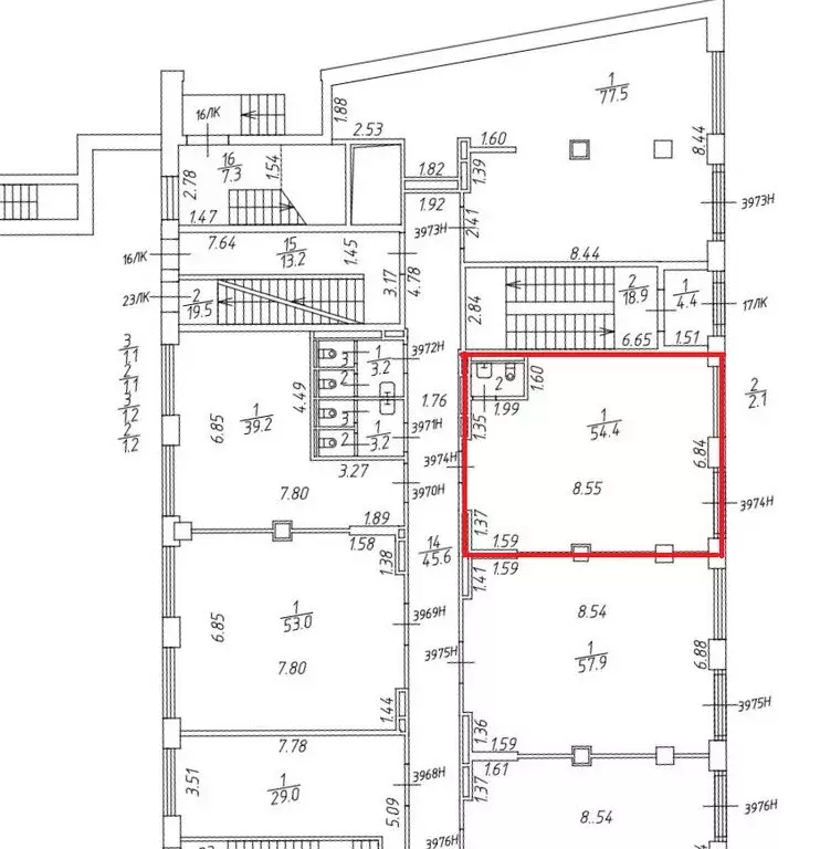 Помещение свободного назначения (56.5 м) - Фото 2