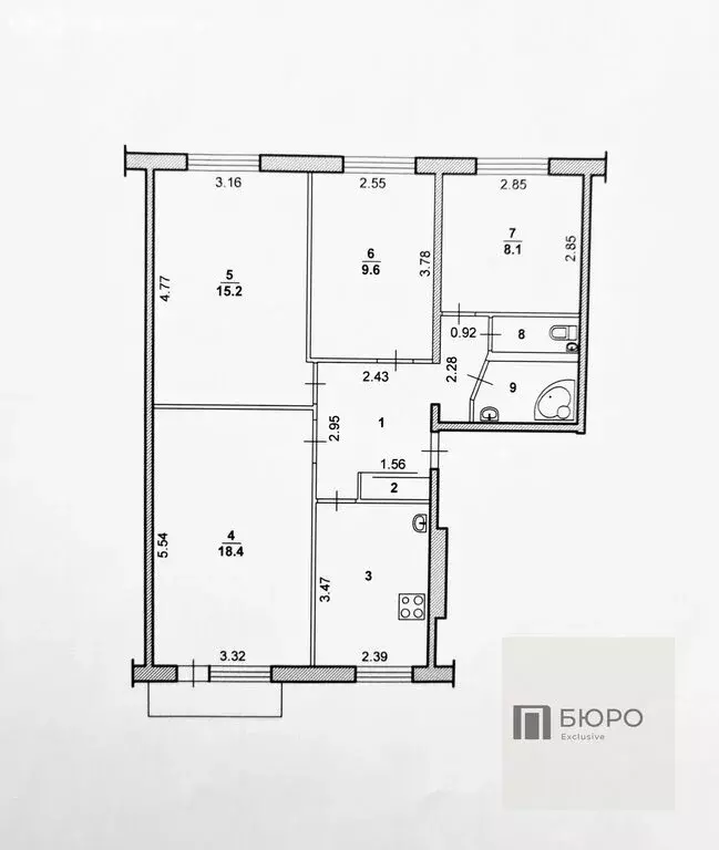 4-комнатная квартира: Волжский, улица Мира, 108 (72.4 м) - Фото 0