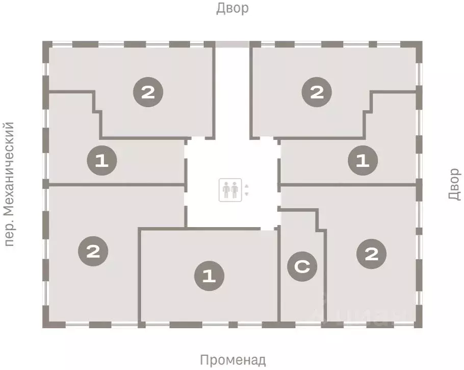 1-к кв. Свердловская область, Екатеринбург пер. Ритслянда, 15 (44.36 ... - Фото 1