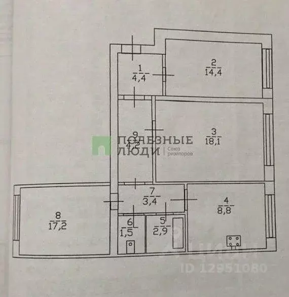 3-к кв. Саратовская область, Саратов Мирный пер., 17 (74.9 м) - Фото 1