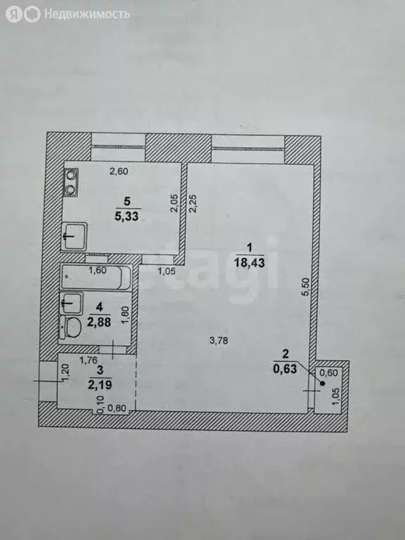 1-комнатная квартира: Ульяновск, улица Тухачевского, 42 (29.5 м) - Фото 1