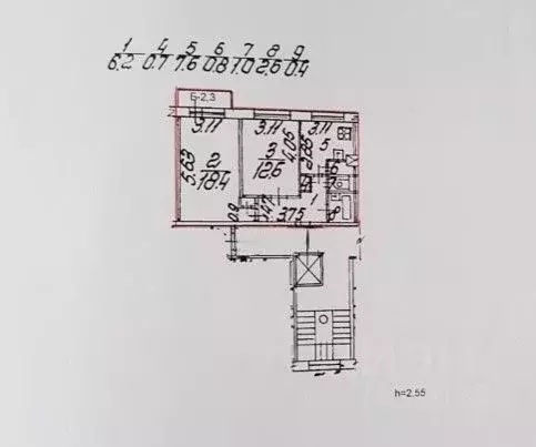 2-к кв. Санкт-Петербург ул. Маршала Тухачевского, 7К2 (50.3 м) - Фото 1
