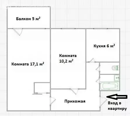 2-комнатная квартира: Москва, улица Гурьянова, 43 (43 м) - Фото 2