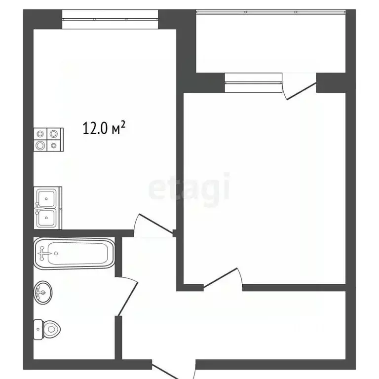 1-к кв. Костромская область, Кострома Давыдовская ул., 24 (40.5 м) - Фото 2