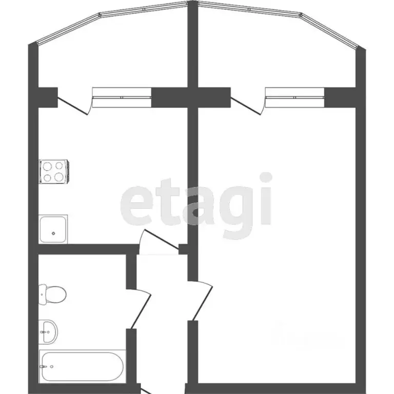 1-к кв. Тюменская область, Тюмень Кремлевская ул., 112к3 (42.0 м) - Фото 1