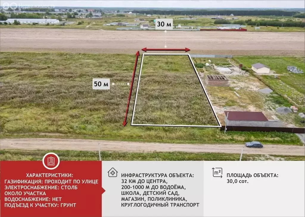 Участок в село Борки, Филиновская улица (29.4 м) - Фото 2