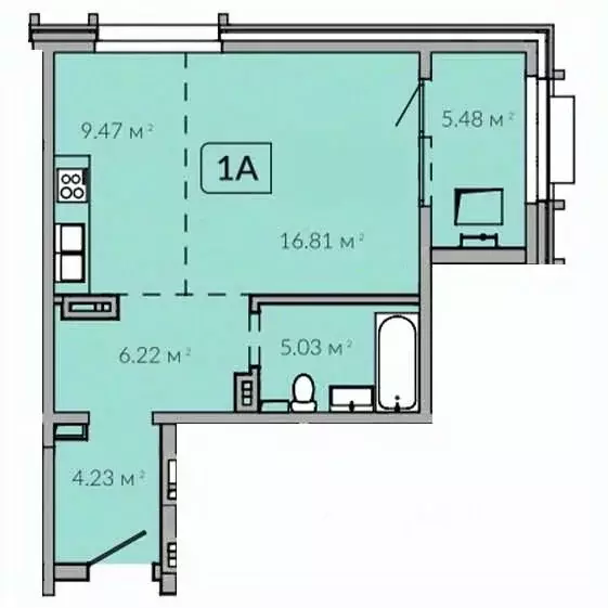 1-к кв. Иркутская область, Иркутск Байкальская ул., 91 (47.02 м) - Фото 0