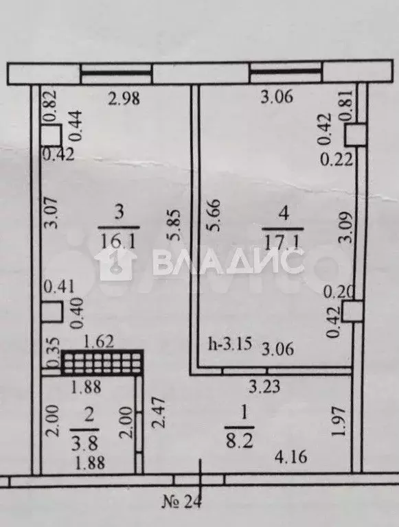 1-к. квартира, 45,2 м, 3/4 эт. - Фото 0