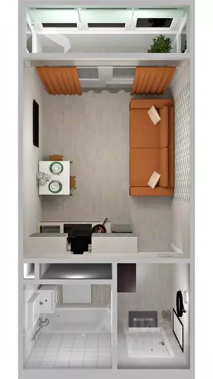 Студия Ульяновская область, Ульяновск ул. Аблукова, 18 (21.0 м) - Фото 1