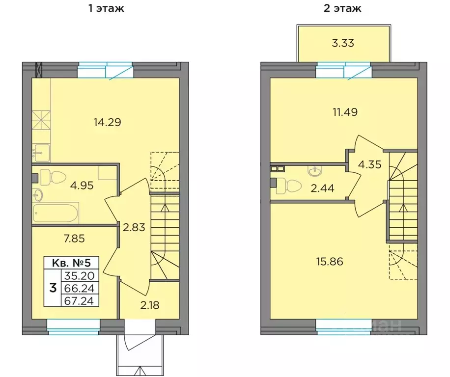 Таунхаус в Ленинградская область, Тосненский район, Федоровское ... - Фото 1