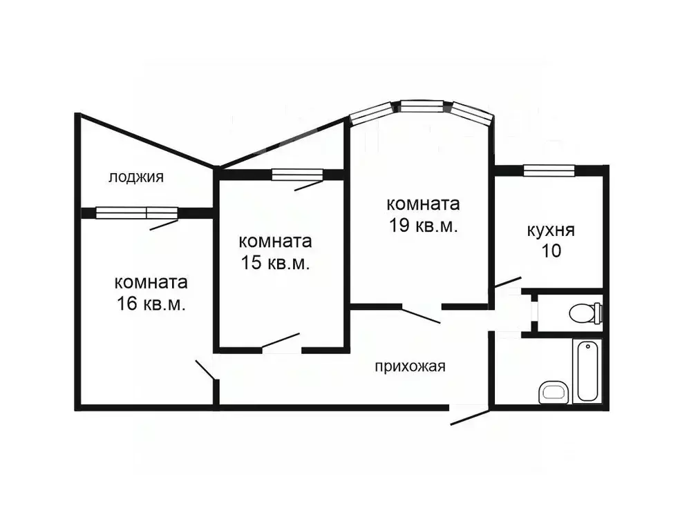 3-к кв. Московская область, Красногорск Москворецкий бул., 1 (84.0 м) - Фото 2
