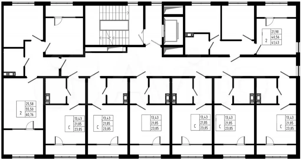 2-к. квартира, 41,4 м, 6/8 эт. - Фото 1