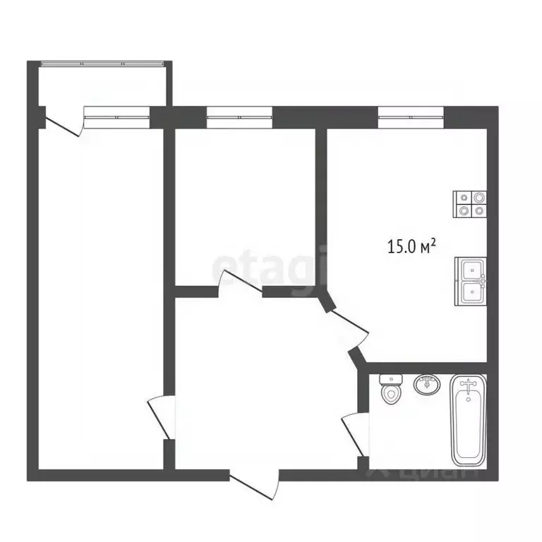 2-к кв. Коми, Сыктывкар Покровский бул., 11 (57.6 м) - Фото 0