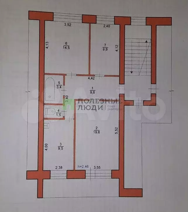 3-к. квартира, 68 м, 2/5 эт. - Фото 0