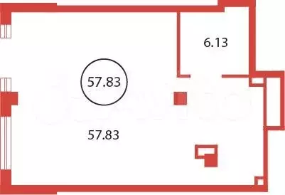 Продам помещение свободного назначения, 57.83 м - Фото 0