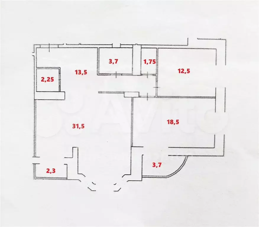 3-к. квартира, 86,5 м, 7/17 эт. - Фото 0