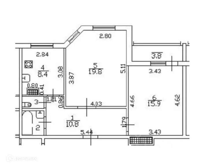 Продаётся 2-к квартира, 58.8 м - Фото 1