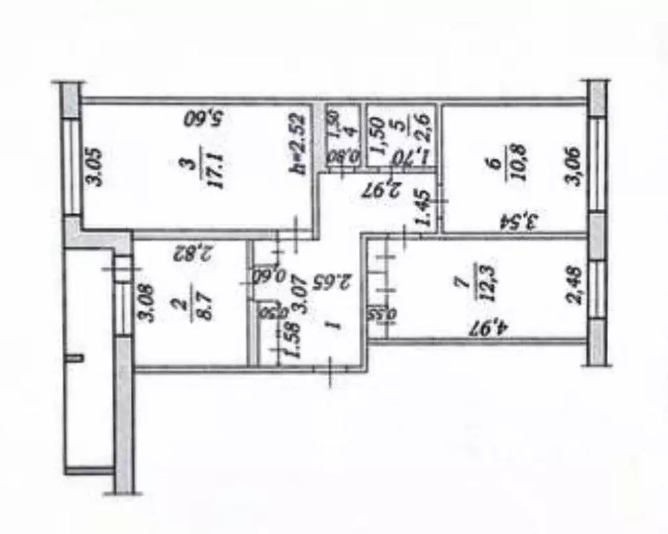 3-к кв. Чувашия, Чебоксары ул. Шумилова, 13 (71.8 м) - Фото 2