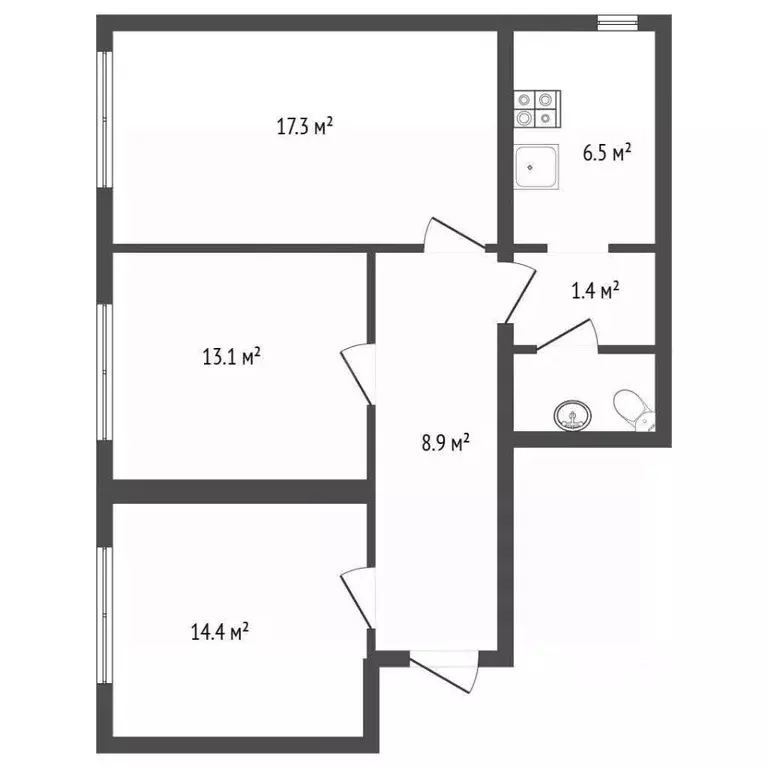3-к кв. Воронежская область, Воронеж ул. Тимирязева, 12Б (63.4 м) - Фото 2