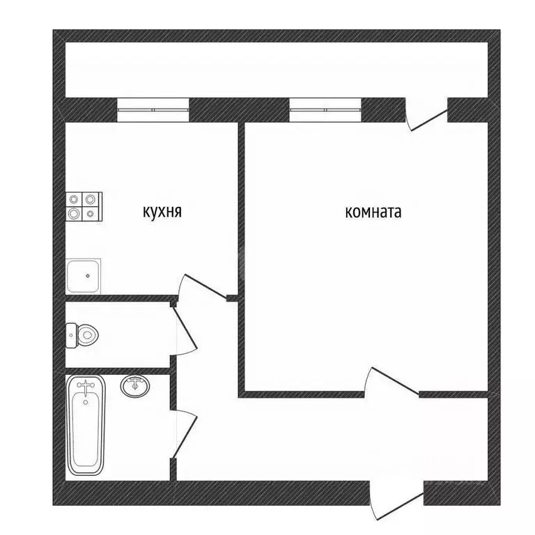 1-к кв. Ленинградская область, Кириши ул. Нефтехимиков, 6 (29.2 м) - Фото 2