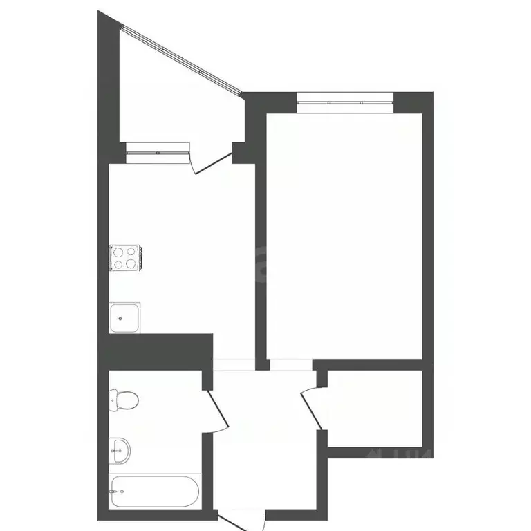 1-к кв. Тюменская область, Тюмень Широтная ул., 102 (46.7 м) - Фото 2