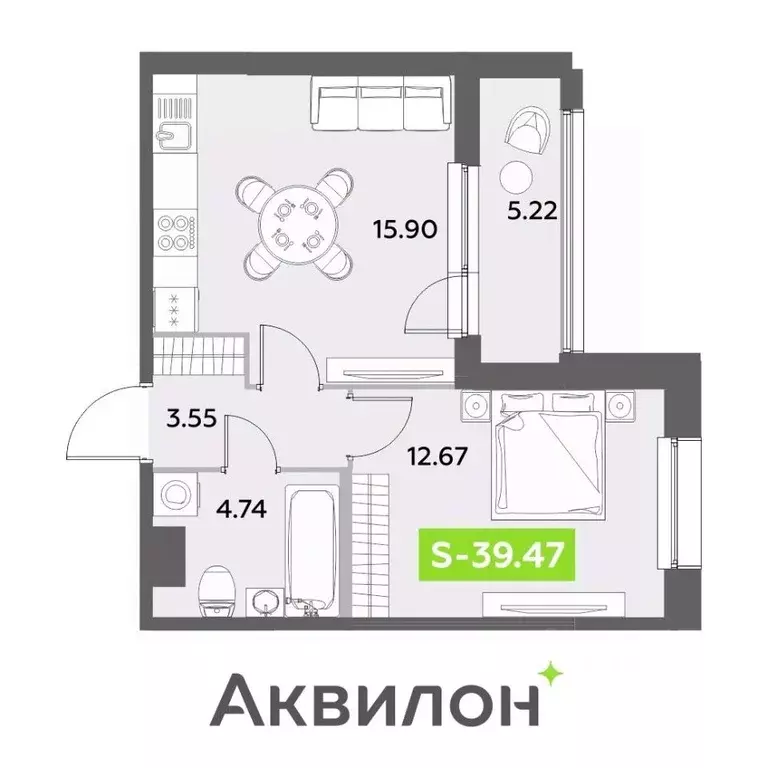 2-к кв. Санкт-Петербург ул. Среднерогатская, 11к2 (39.47 м) - Фото 0