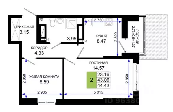 2-к кв. Ростовская область, Ростов-на-Дону Нефтекачка кв-л, Октябрь ... - Фото 0