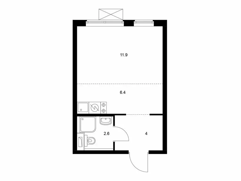 Квартира-студия: Москва, Новоостаповская улица, 7к2 (24.9 м) - Фото 1