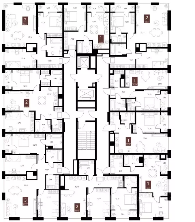 2-к кв. Рязанская область, Рязань ул. Бирюзова, 20с1 (66.93 м) - Фото 2