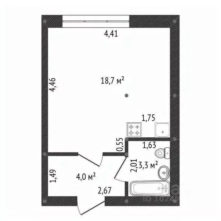 Студия Башкортостан, Уфа Шакша-Южная жилрайон, ул. Сельская, 3 (26.0 ... - Фото 2