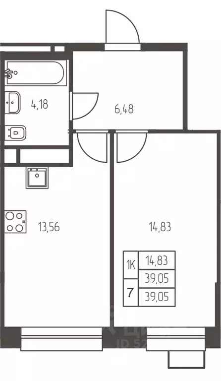 1-к кв. Московская область, Ивантеевка Пушкинский городской округ,  ... - Фото 1