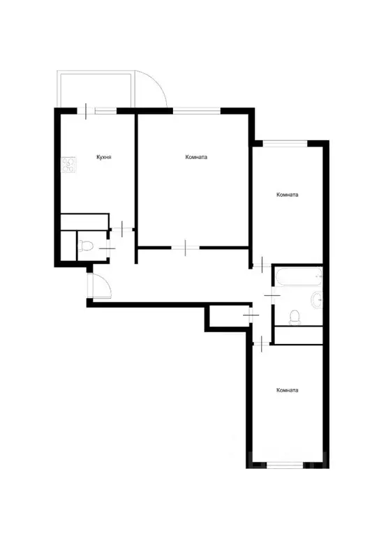 3-к кв. Москва, Москва, Московский ул. Никитина, 10 (82.0 м) - Фото 1