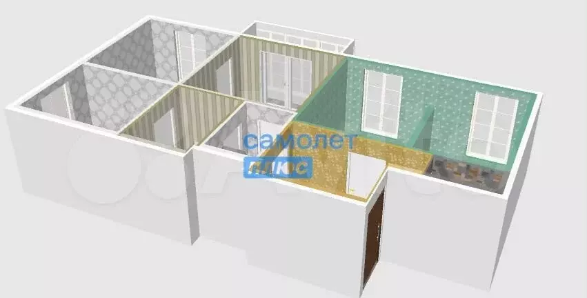 4-к. квартира, 60 м, 2/5 эт. - Фото 1