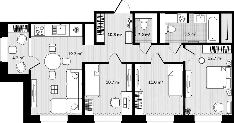 3-к кв. Приморский край, Надеждинский район, с. Вольно-Надеждинское  ... - Фото 1
