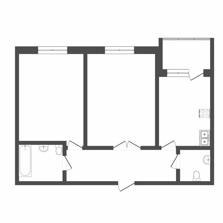 2-комнатная квартира: Тюмень, Полевая улица, 105к5 (63 м) - Фото 0