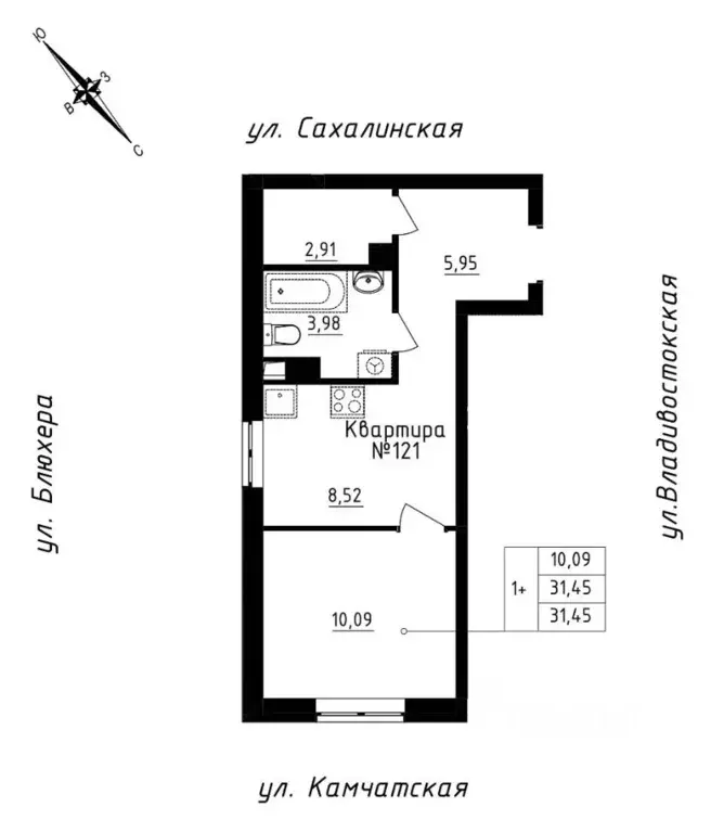 Студия Свердловская область, Екатеринбург ул. Кронштадтская, 30 (31.45 ... - Фото 1