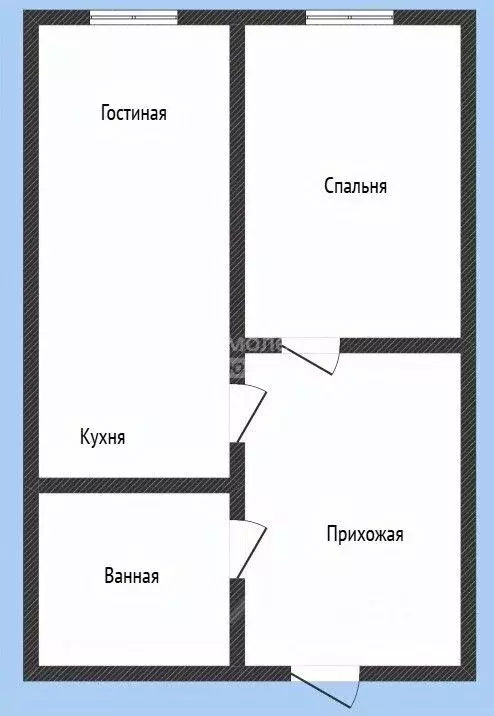 1-к кв. Дагестан, Махачкала Сепаратор мкр, ул. Цветочная, 7 (40.0 м) - Фото 2