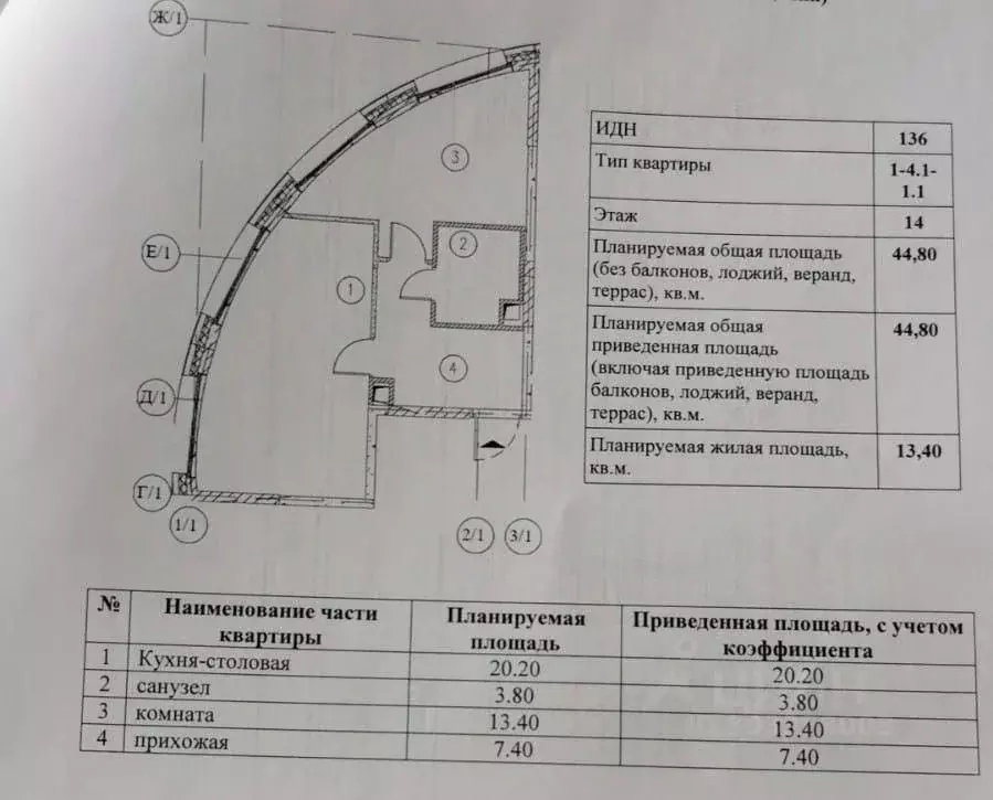 1-к кв. Москва Нагатино Ай-Ленд жилой комплекс, к1 (44.8 м) - Фото 1