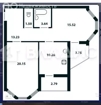 2-комнатная квартира: Липецк, улица Василия Саунина, 1 (64.52 м) - Фото 0