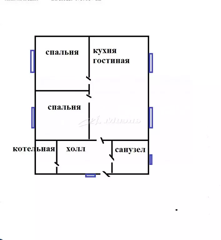 Дом в Крым, Симферопольский район, с. Урожайное ул. Лавандовая (84 м) - Фото 2