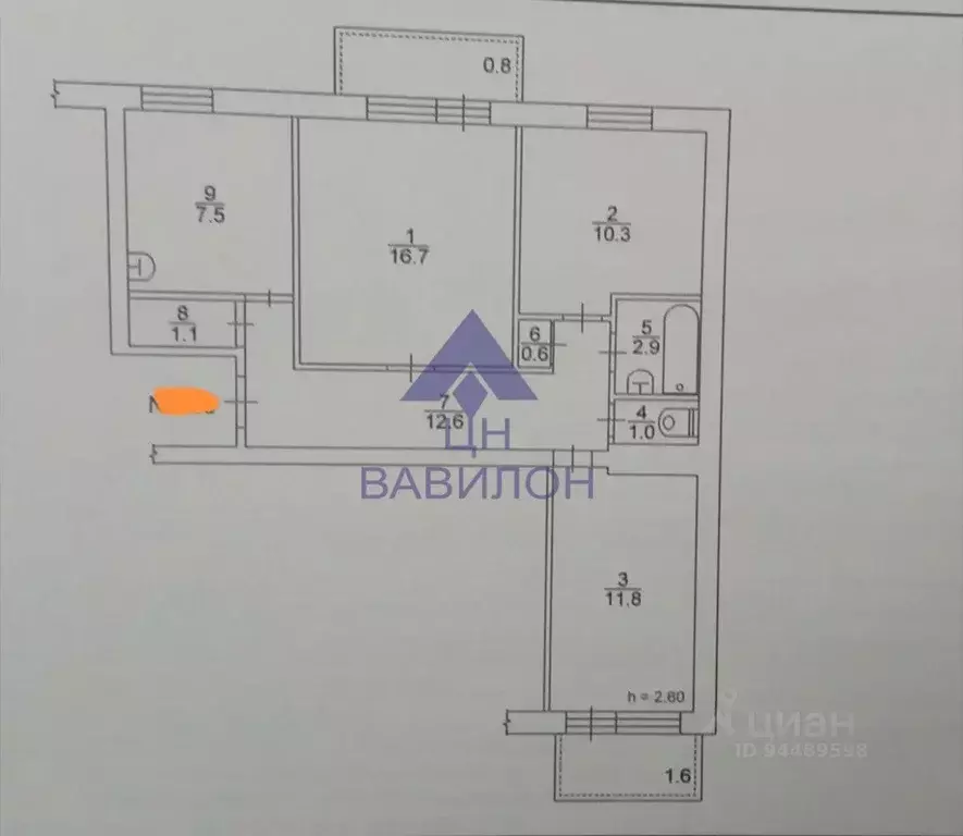 3-к кв. Ростовская область, Волгодонск ул. 30 лет Победы (64.3 м) - Фото 2