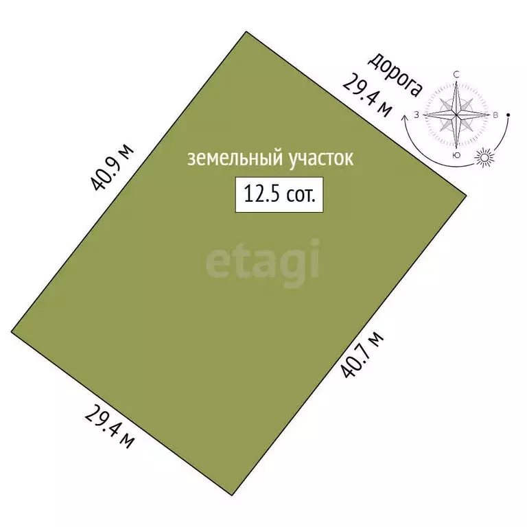 Участок в муниципальный округ Омский район, село Усть-Заостровка (12.5 ... - Фото 1