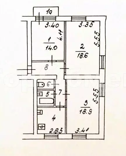 Комната Москва ул. Фонвизина, 4 (19.0 м) - Фото 1