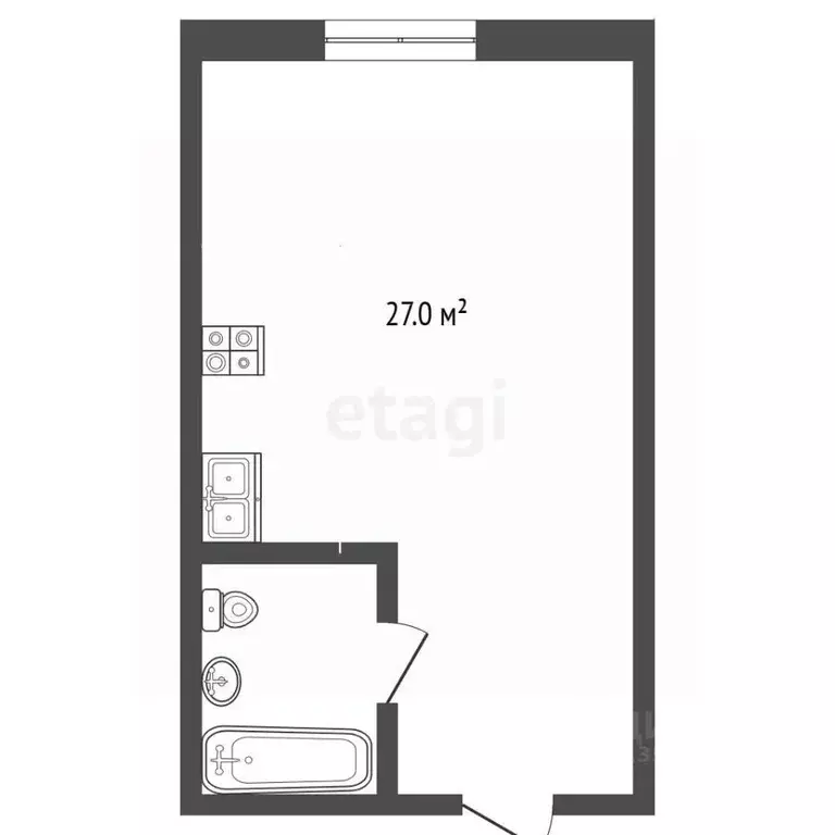 Студия Краснодарский край, Анапа проезд Межсанаторный, 19 (27.0 м) - Фото 2