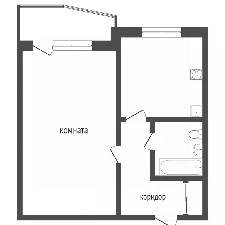 1-к кв. Ханты-Мансийский АО, Нижневартовск Интернациональная ул., 19 ... - Фото 1